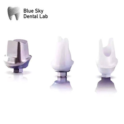 kopen Op maat gemaakte Zirconia-abutment met titaniumbasis blauw hemelimplantat online manufacture